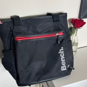 Bench Black Backpack with Red Accents